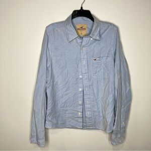 Hollister button down shirt light blue size XL